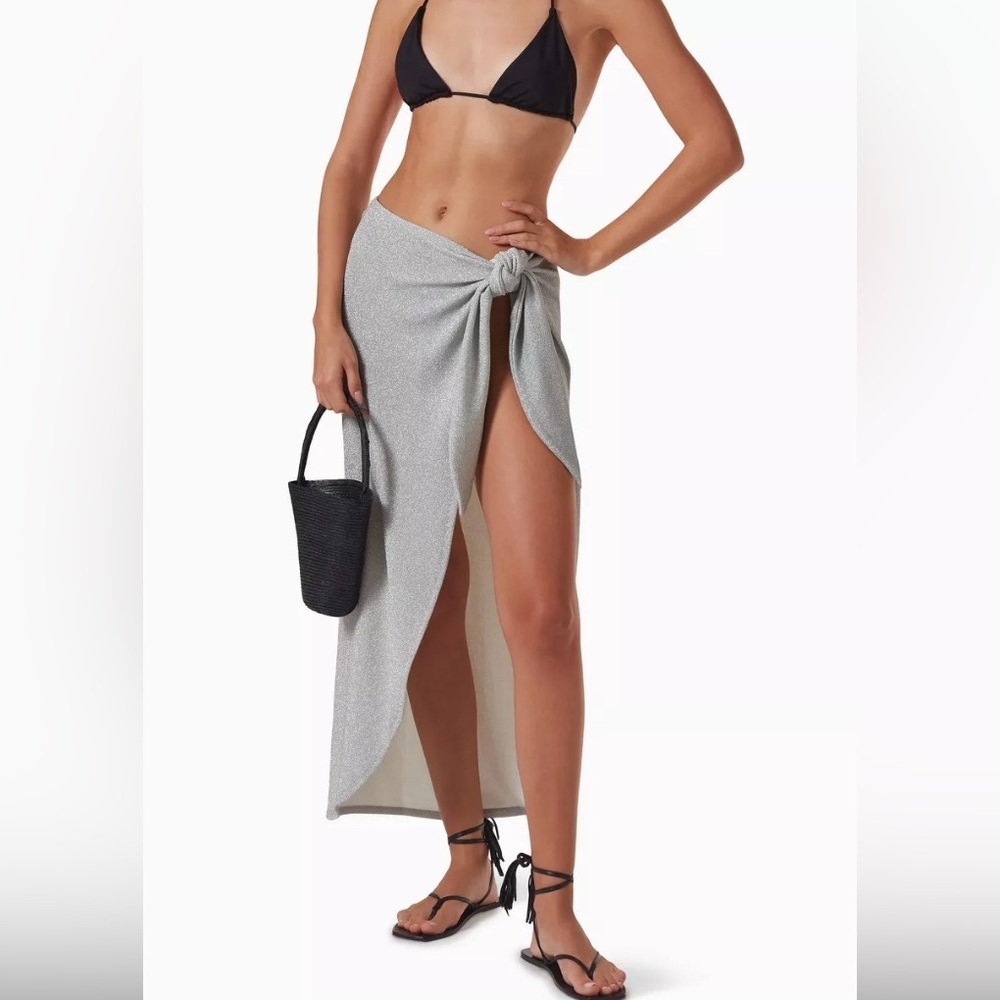 New Good American Silver Glitter Sarong (Size XS-XL)